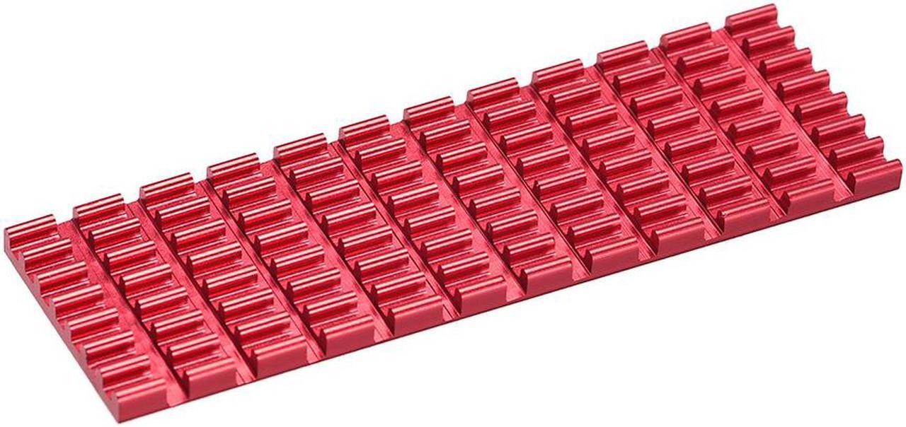 Main image of M.2 Aluminum Heatsink 70x22x3mm Red for 2280 SSD