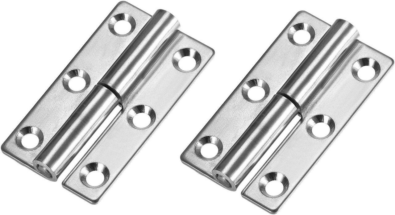 Lift Off Hinge , Left Handedness Mini Stainless Steel Hinge Detachable Slip Joint Small Flag Hinges 64mm Long 37mm Open Width 2pcs