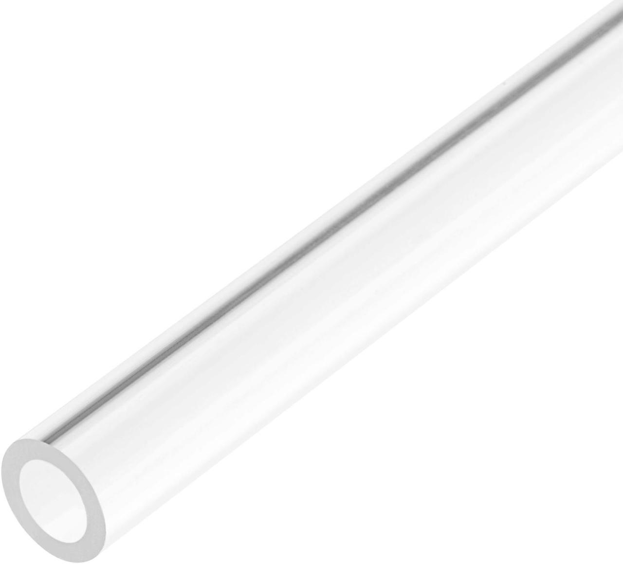 Clear Rigid Acrylic Pipe 6.4mm ID x 10.2mm OD x 0.5m, 1.9mm Wall Round Tube