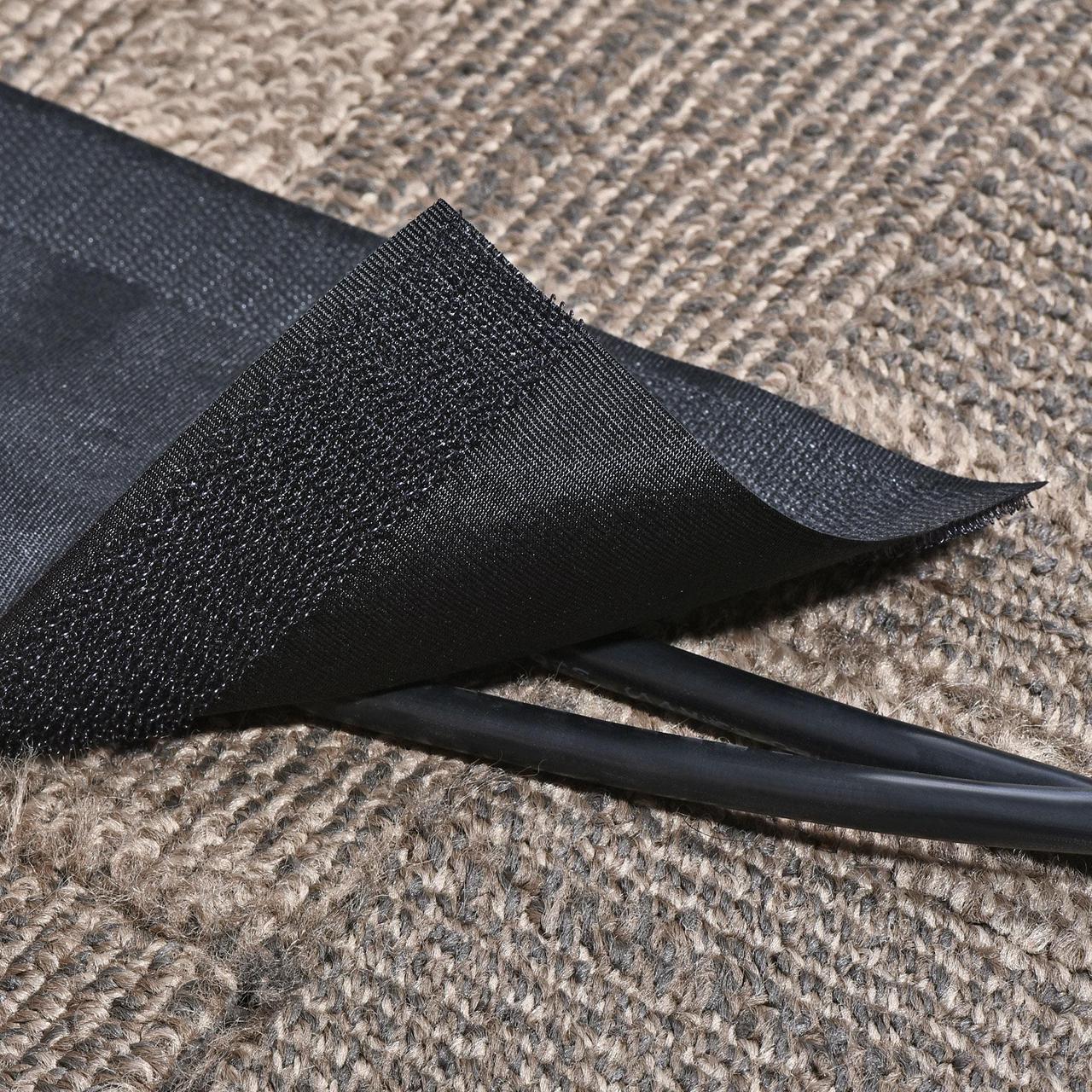 Alt view image 7 of 7 - Cable Grip Strip Floor Cable Cover Protect Cords Cable Protector Cable Management 3 Meter Length 10cm Width Black