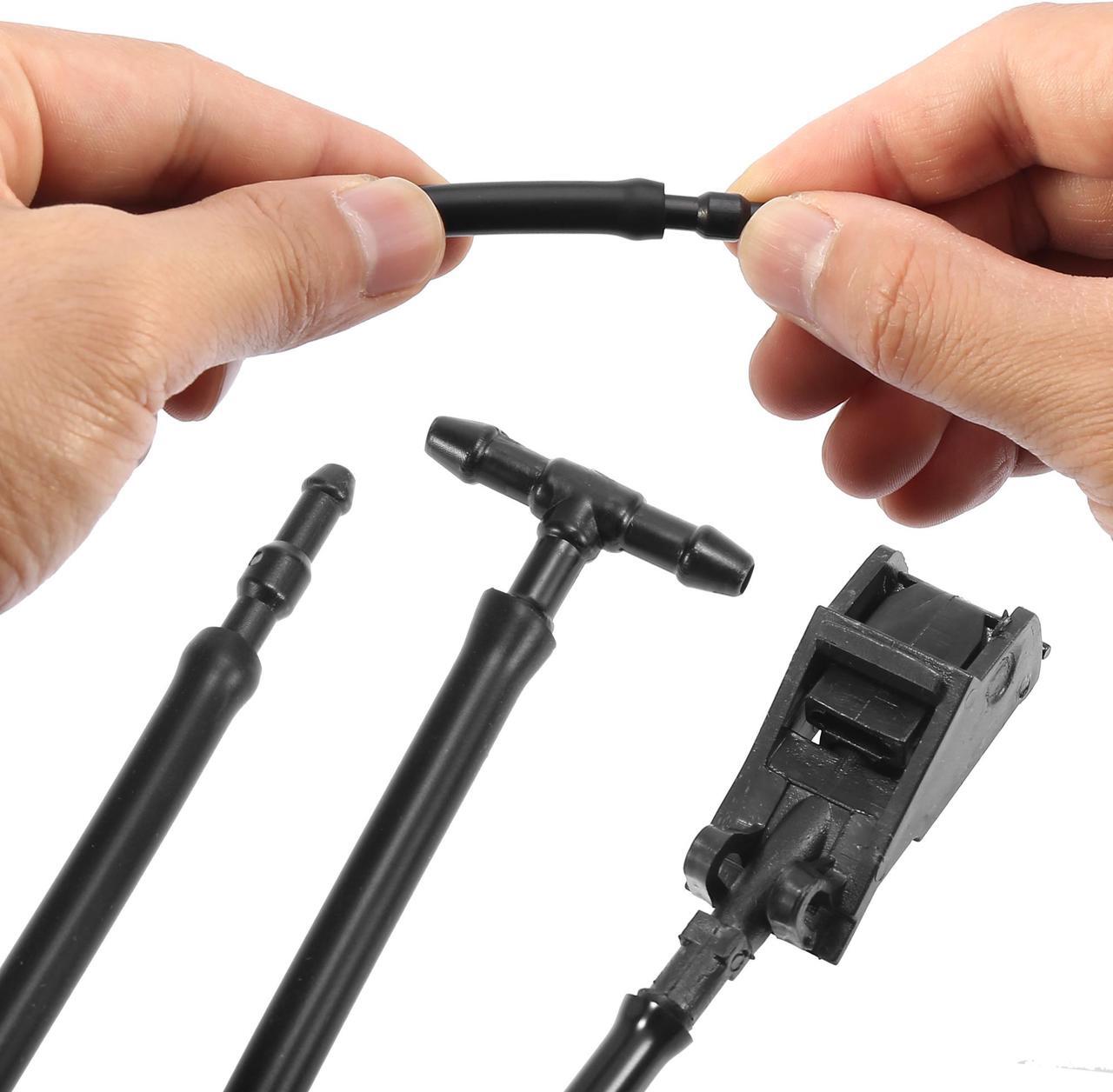Alt view image 6 of 7 - Car Front Windshield Washer Nozzles Kit 6E0955985 6E0955985B for Volkswagen Golf 1999-2006