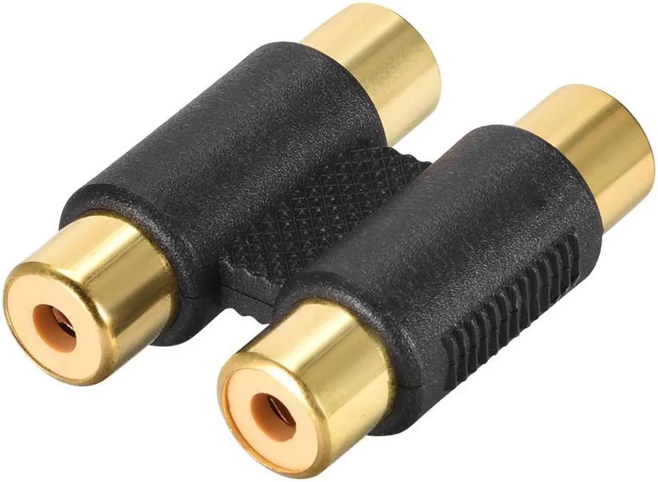 Main image of RCA 2 Female to 2 Female Connector Stereo Audio Video Cable Adapter Coupler Gold-plated 1pcs