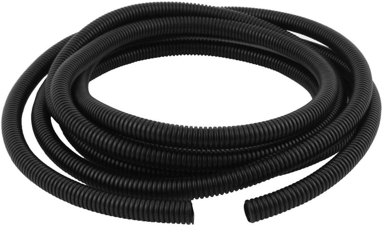 PVC Flame Retardant Corrugated Hose Tube 11mm Dia 3.5 Meters Long Black