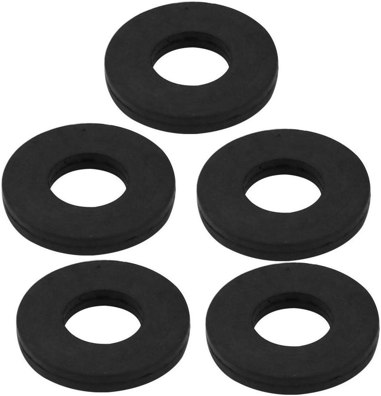 5pcs Black Rubber Round Flat Washer Assortment Size 10x22x3mm Flat Washer