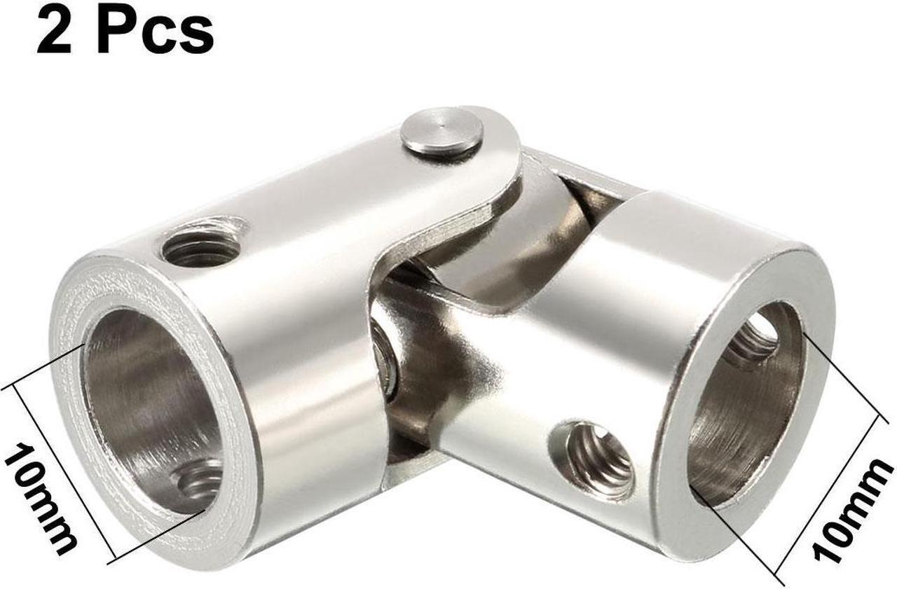 Alt view image 2 of 4 - 2pcs 10mm to 10mm Rotatable Universal Steering Shaft U Joint Coupler L35XD16