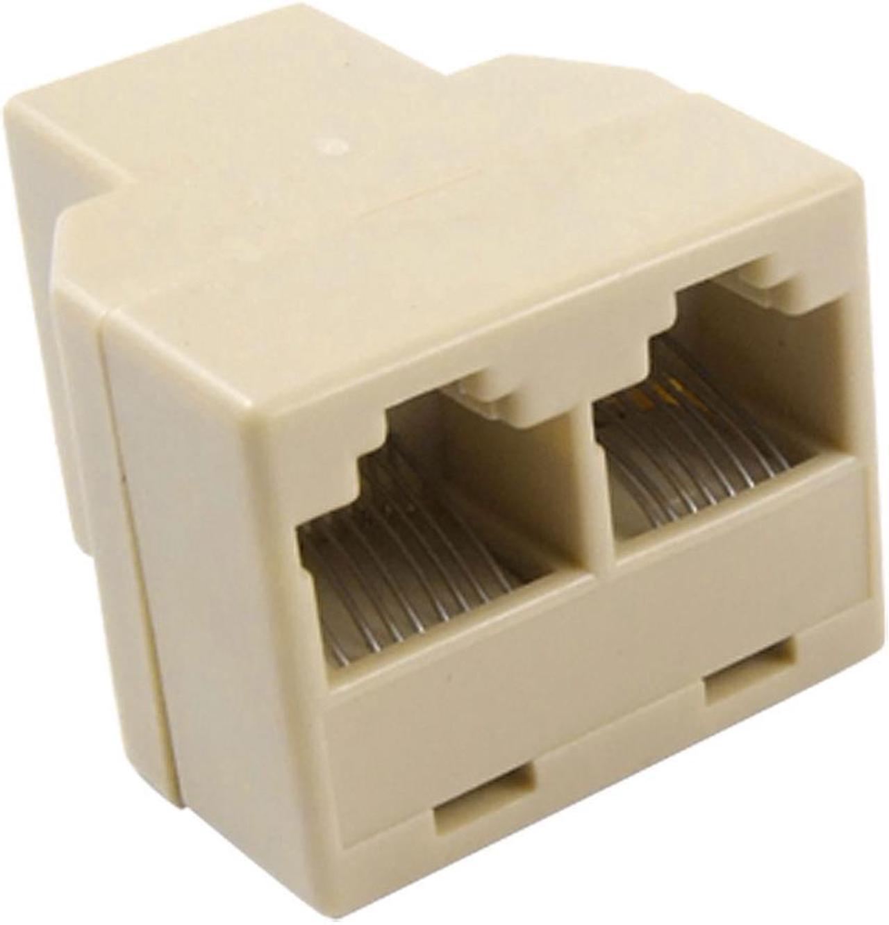 Unique Bargains RJ45 Ethernet Female to Dual Female Network Cable Lead Adapter Splitter Coupler