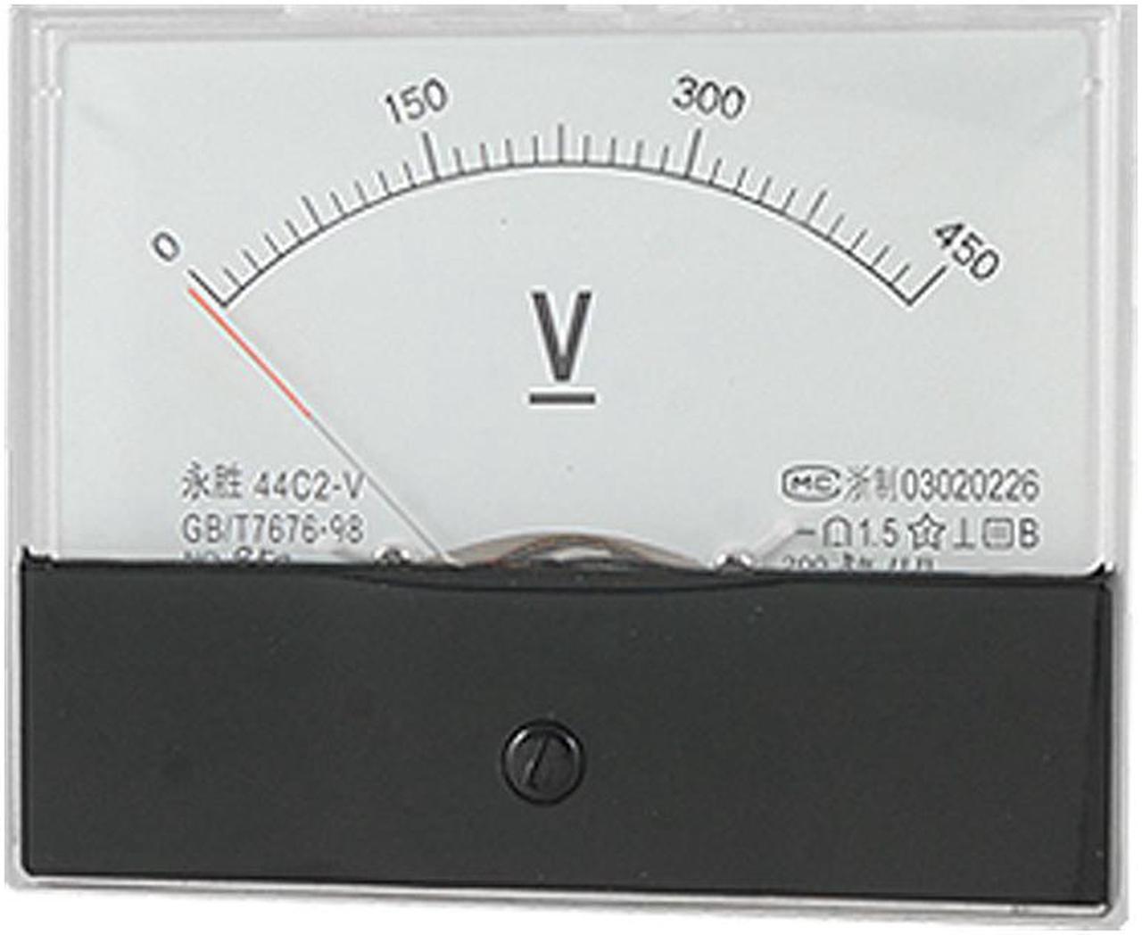 Unique Bargains Rectangle Panel DC 0-450V Scale Analog Voltage Meter