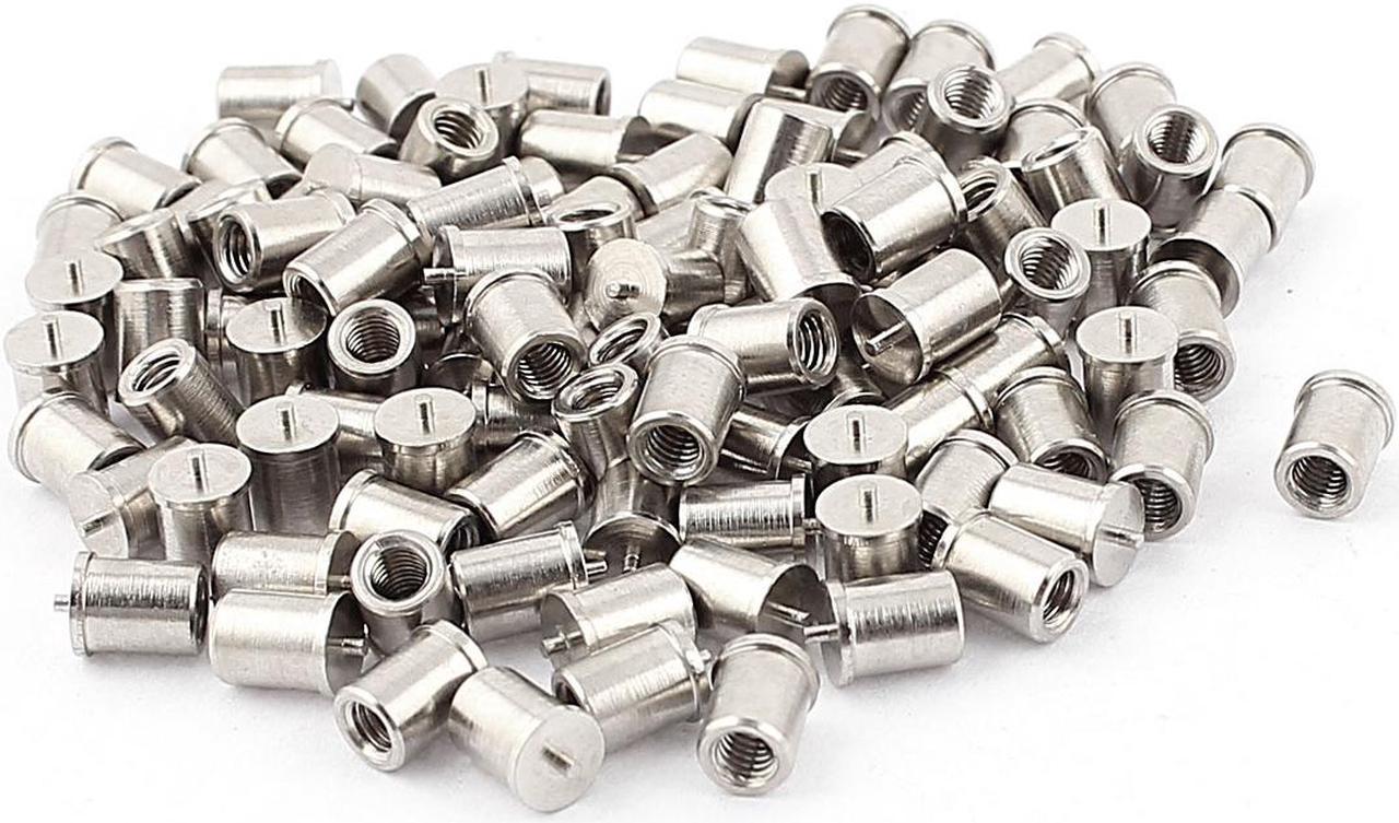 M3x6mm Female Thread Welding Stud Machinery Screws 100pcs w Soldered Dot