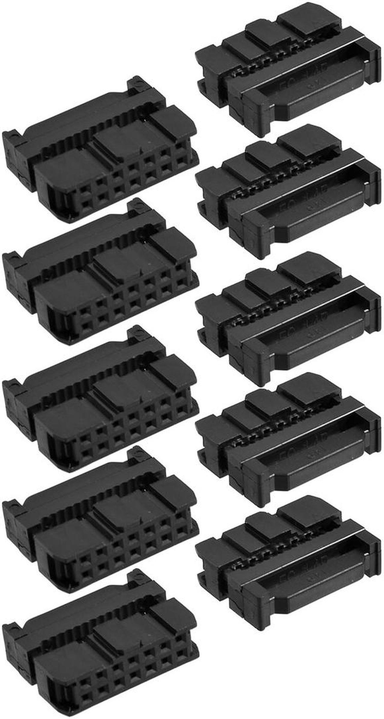 Unique Bargains 10 x 14 Position Female IDC Plug Flat Ribbon Cable Connectors Black