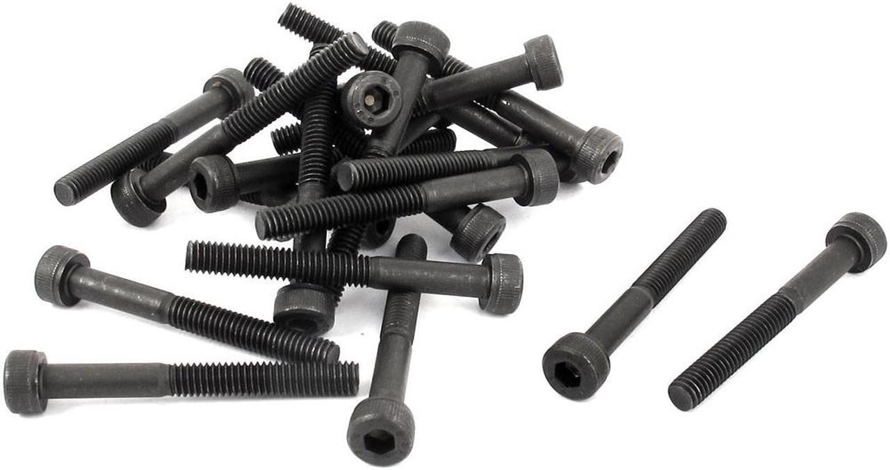 Main image of M4 x 35mm 12.9 Alloy Steel Hex Socket Head Cap Screws Bolts Black 20pcs