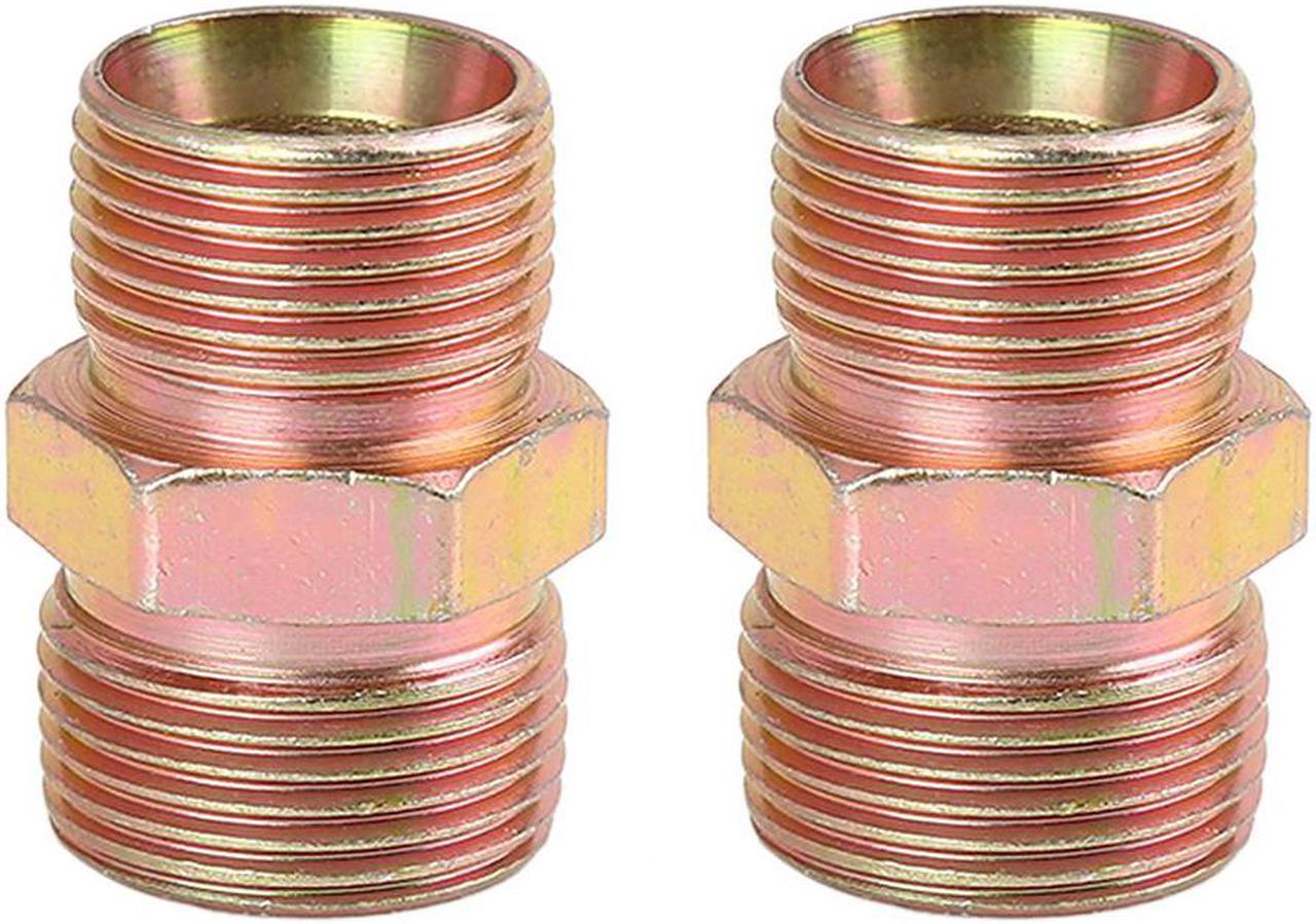 2pcs M20 x 1.5mm to M22 x 1.5mm Car Straight Air Pipe Fitting Connector Adapter