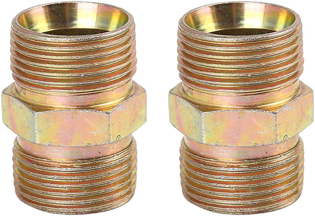 2pcs M22 x 1.5mm to M22 x 1.5mm Car Straight Air Pipe Fitting Connector Adapter