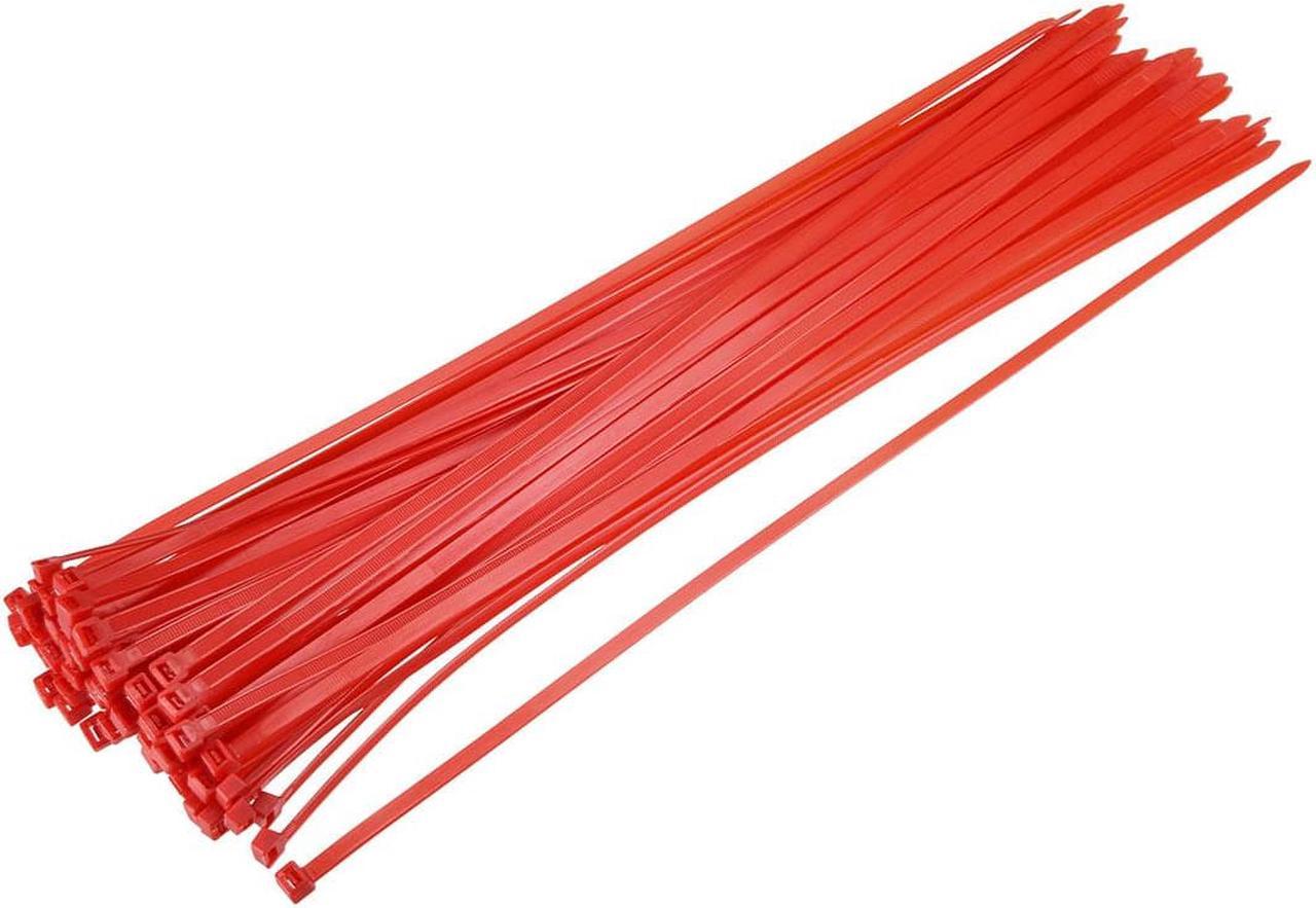 Cable Zip Ties 500mmx4.8mm Self-Locking Nylon Tie Wraps Red 40pcs