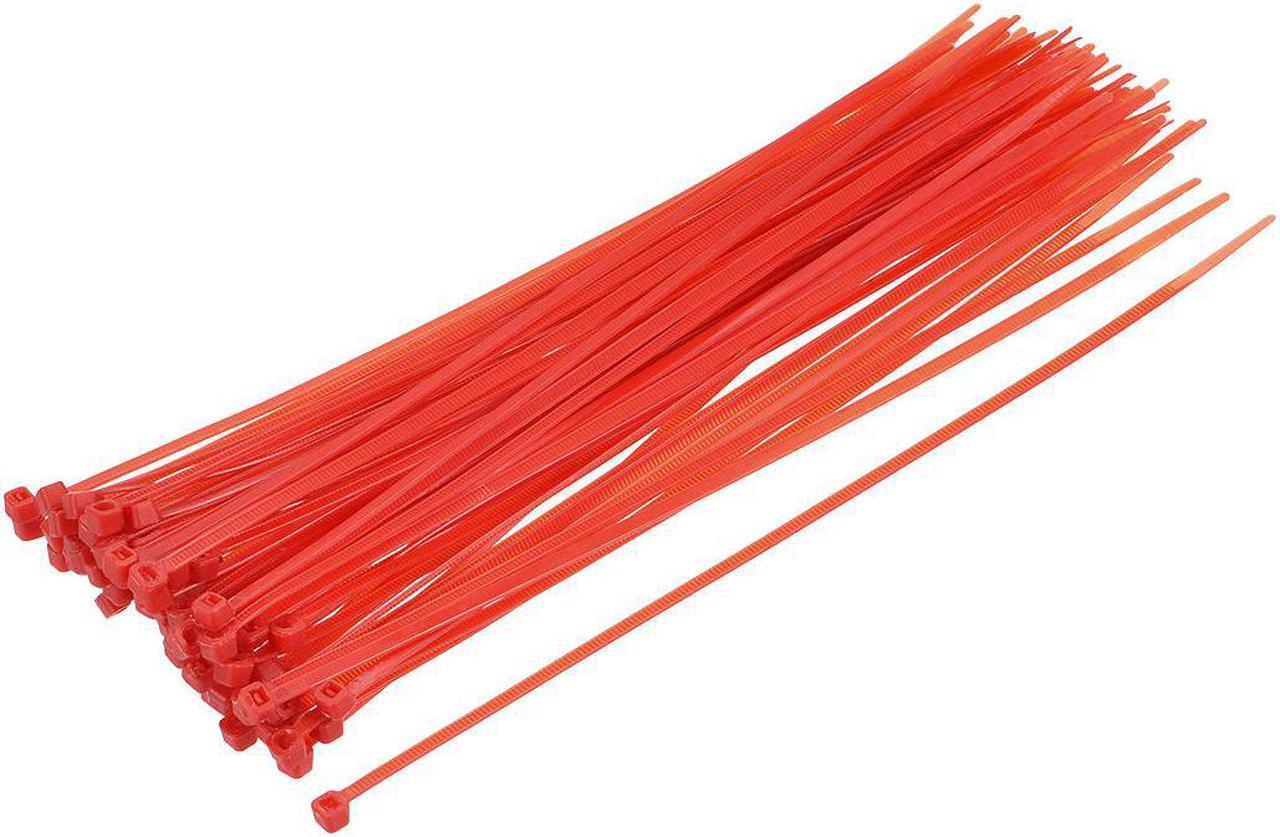 Cable Zip Ties 250mmx3.6mm Self-Locking Nylon Tie Wraps Red 40pcs