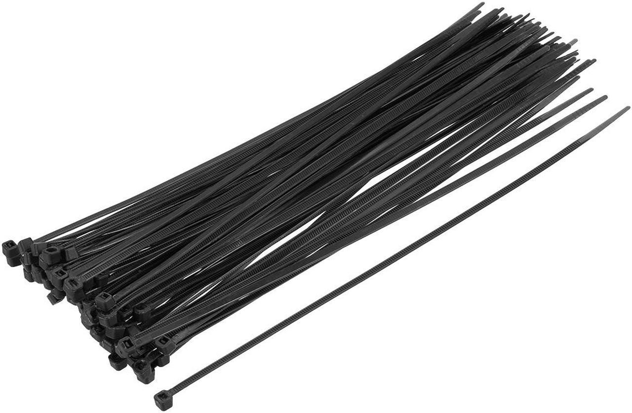 Cable Zip Ties 300mmx2.7mm Self-Locking Nylon Tie Wraps Black 40pcs