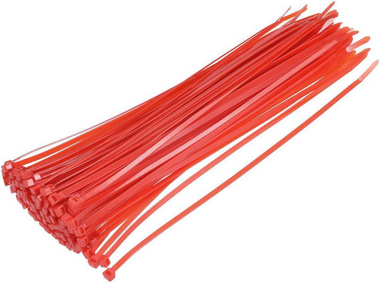 Cable Zip Ties 300mmx4.8mm Self-Locking Nylon Tie Wraps Red 40pcs