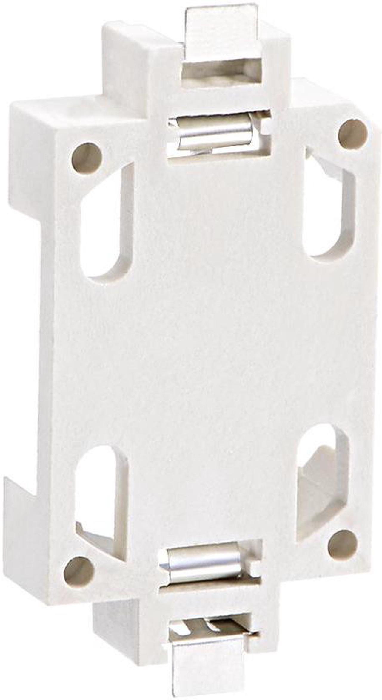 Alt view image 3 of 3 - 10Pcs Horizontal Coin Button Battery Holder White Container Case for CR2032