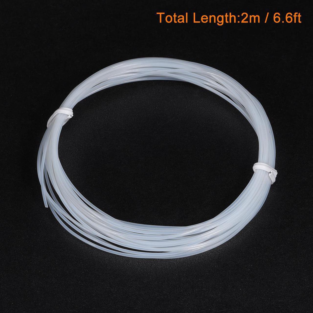 0.6mm ID 1mm OD PTFE Tubing Tube Pipe 2 Meter 6.56ft Lengh For 3D Printer RepRap