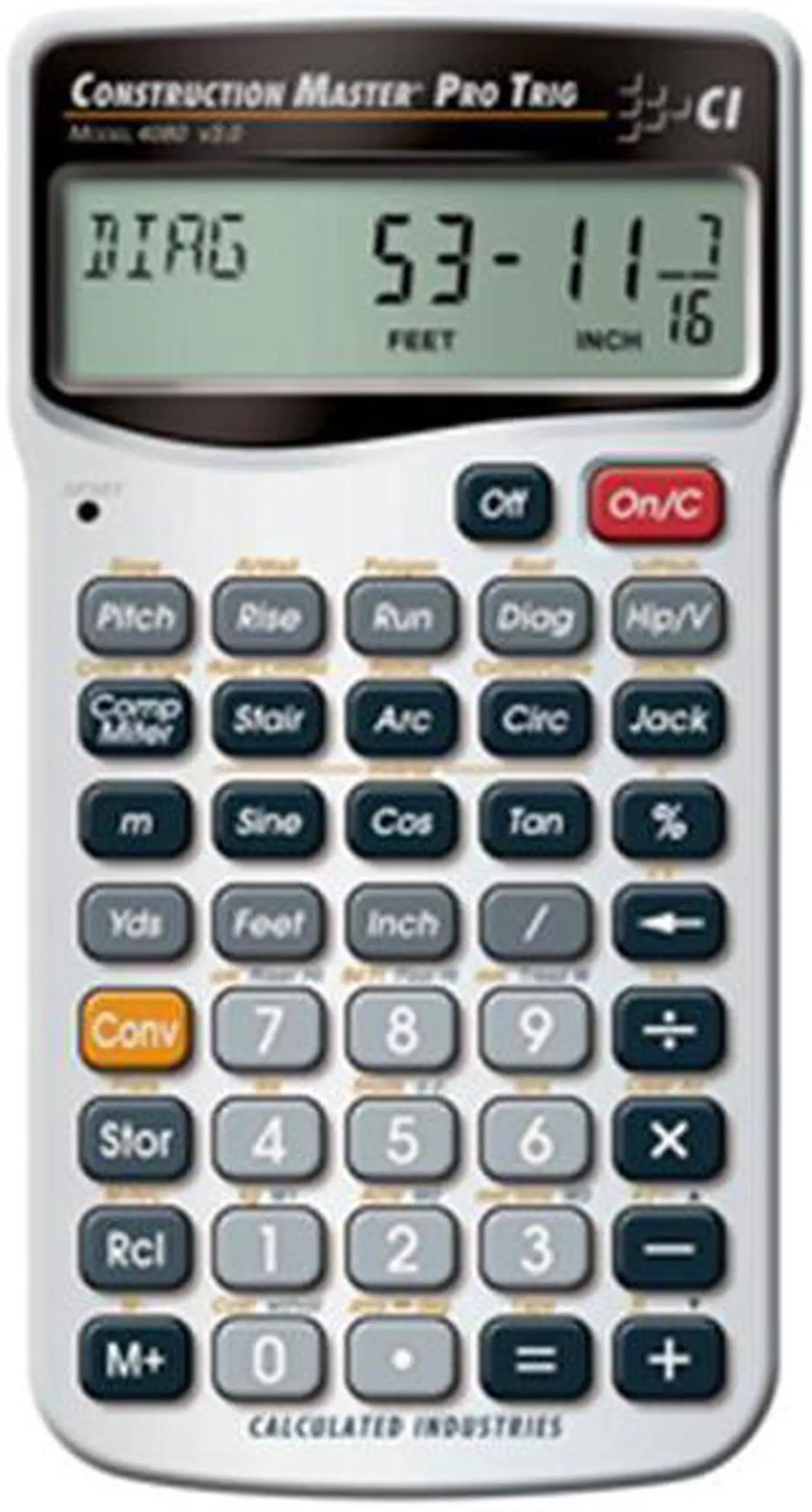 Alt view image 4 of 12 - Calculated Industries Construction Calculator,6 Lx3 1/4 In W  4080