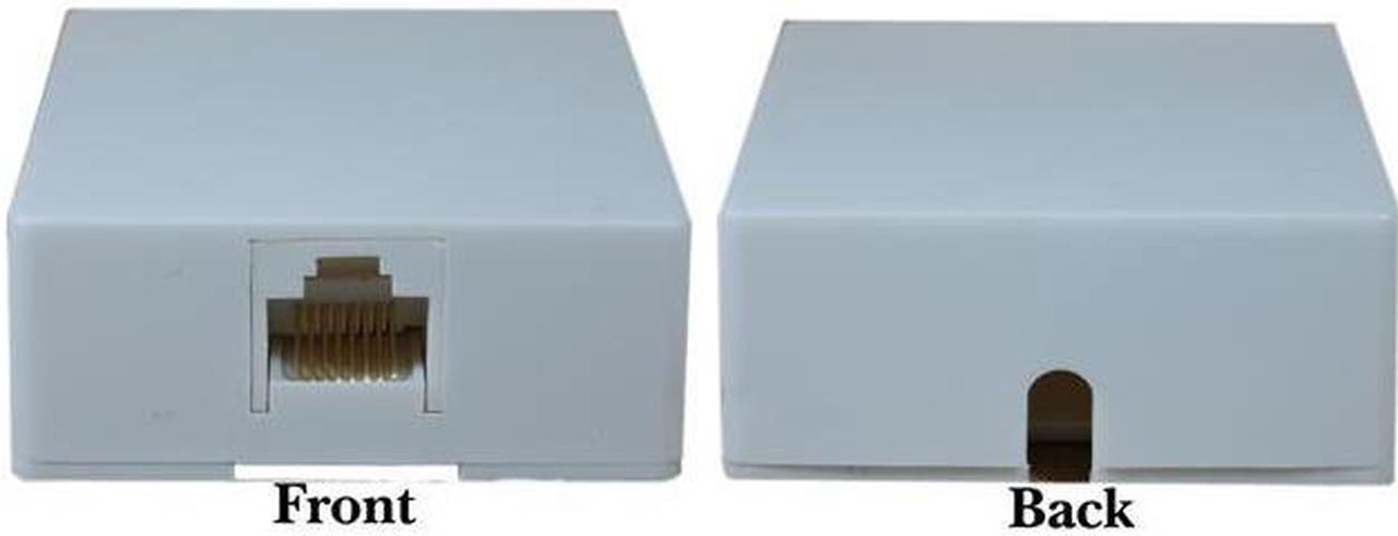 Alt view image 2 of 3 - Cable Wholesale Wall Plate 2 Hole for keystone Jack White