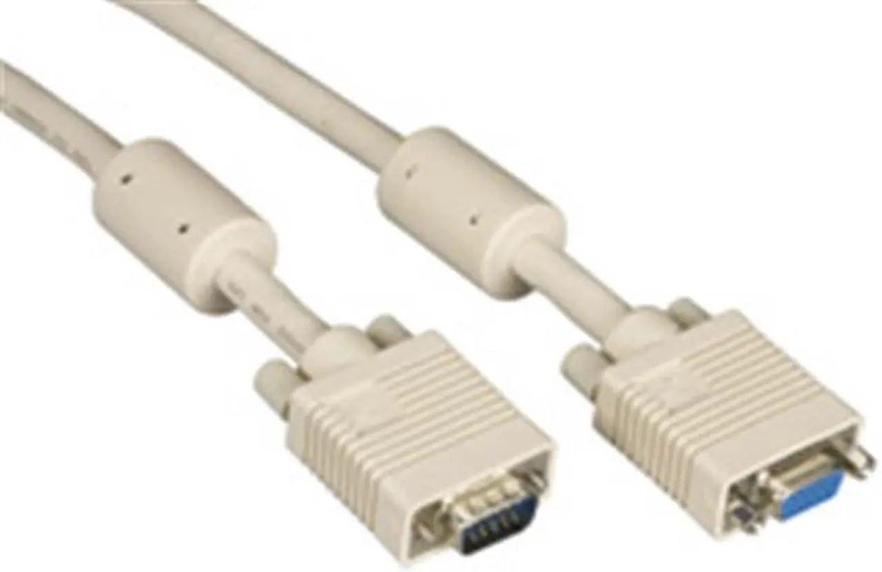 Alt view image 4 of 7 - Black Box EVNPS06-0005-MF VGA Video Cable with Ferrite Core - Male/Female, Beige, 5 ft.