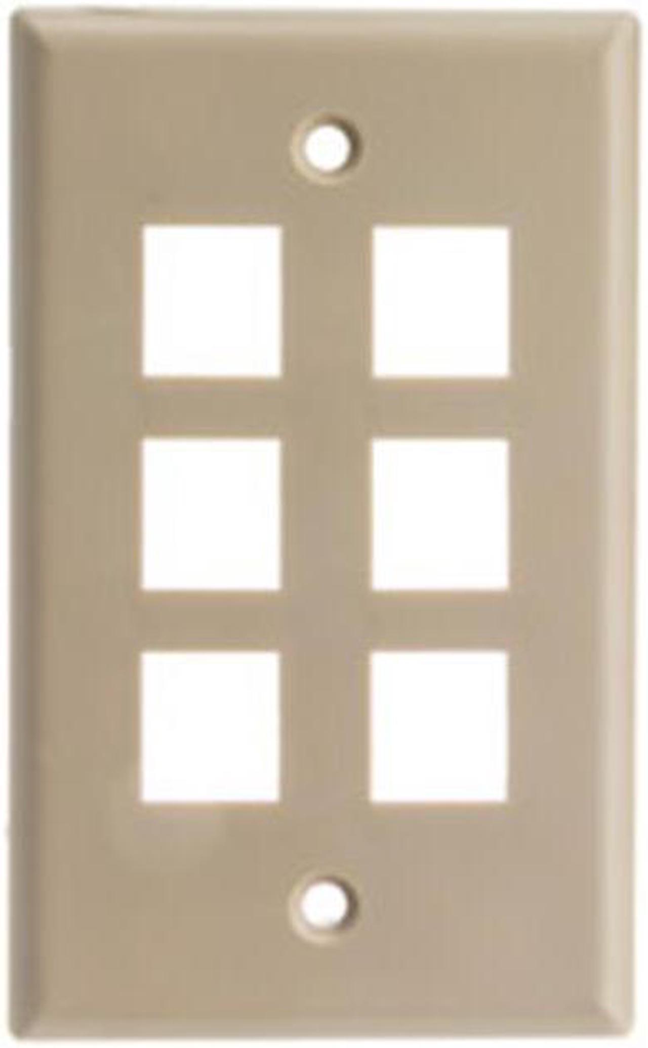 Alt view image 4 of 4 - Cable Wholesale Decora Wall Plate Insert White 4 Keystone Jack