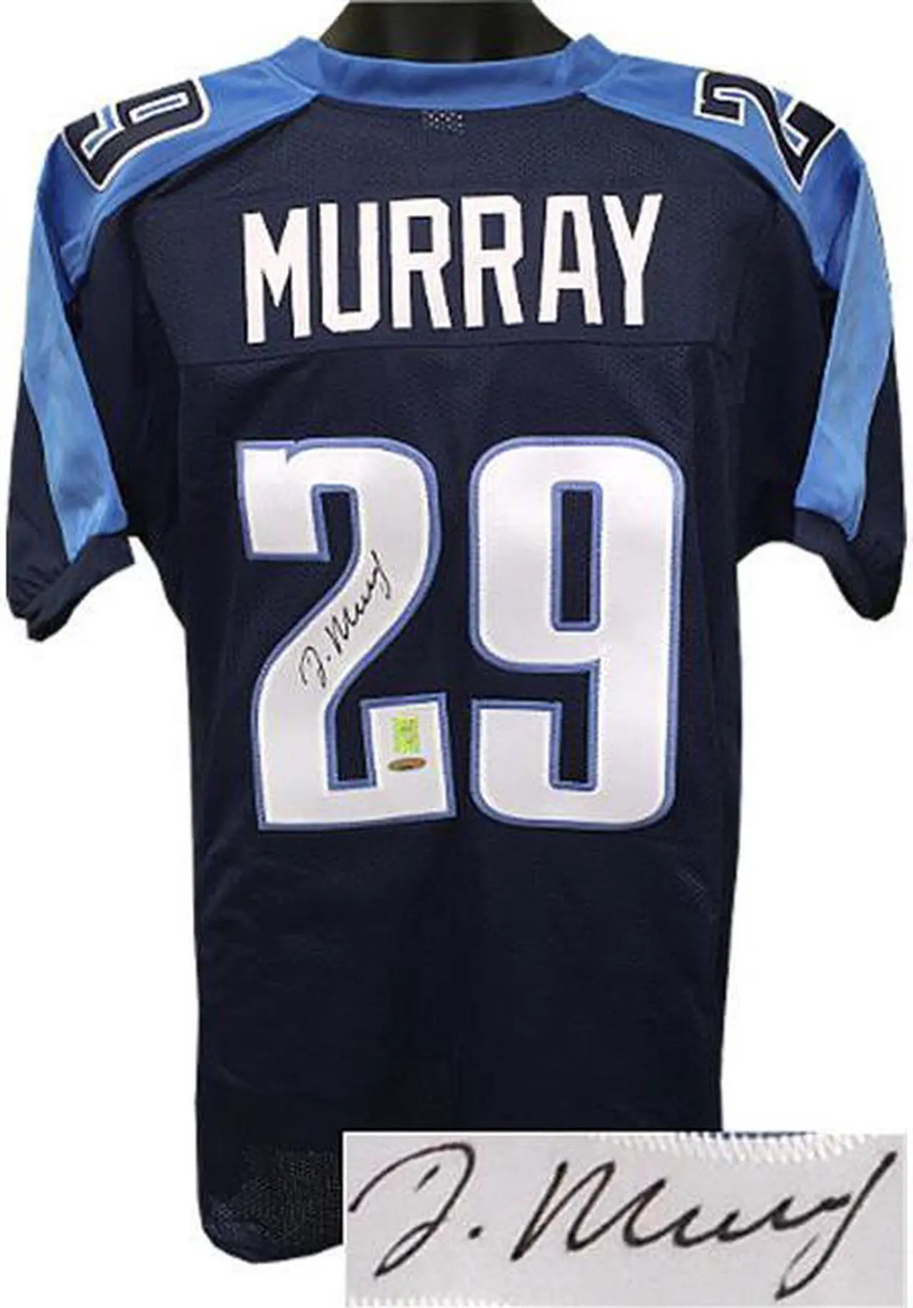 Alt view image 2 of 2 - DeMarco Murray signed Navy Blue Custom Stitched Pro Style Football Jersey XL- Murray-Tri-Star Holograms