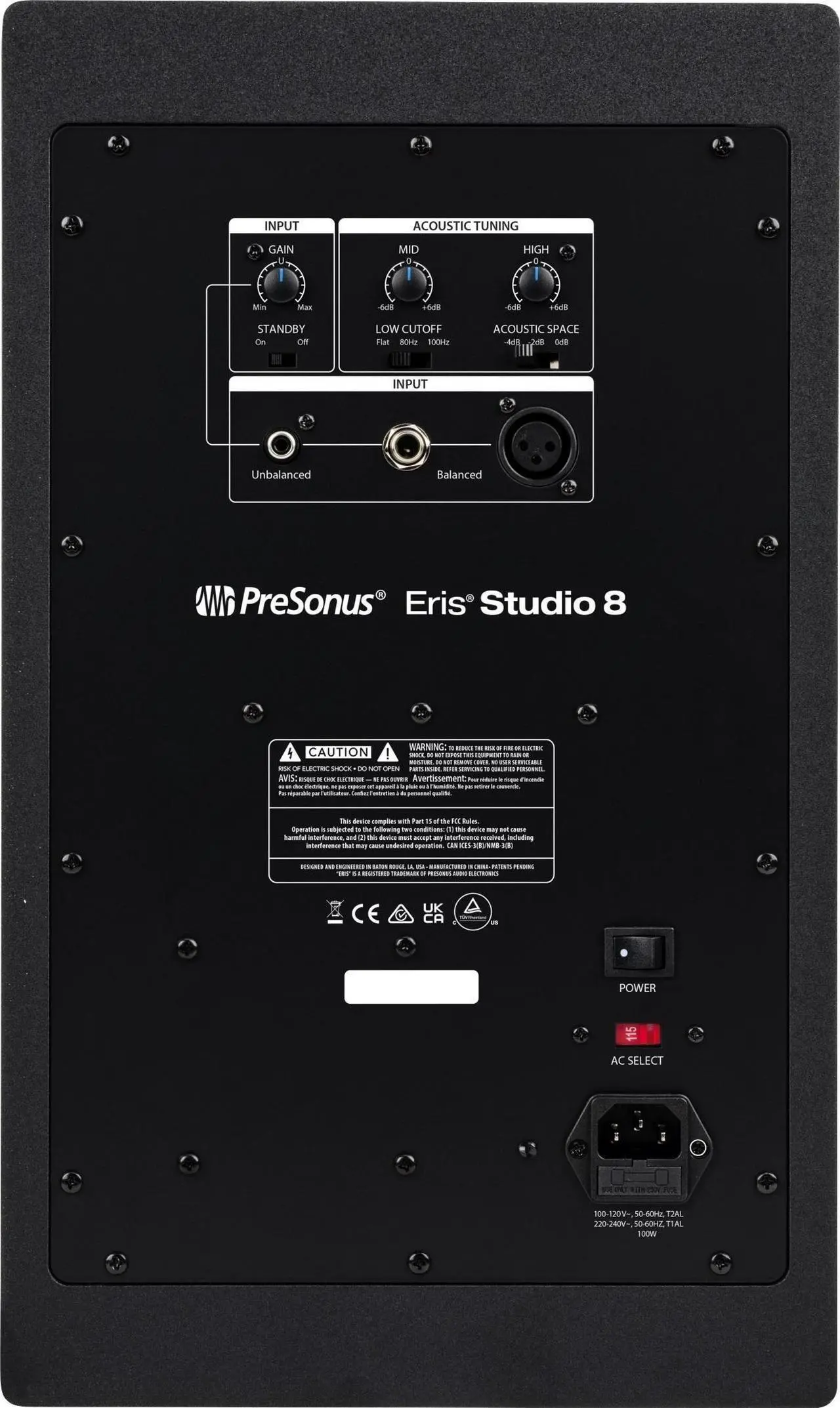 Alt view image 2 of 20 - Presonus Eris Studio 8 8-inch Active Studio Monitor with EBM Waveguide