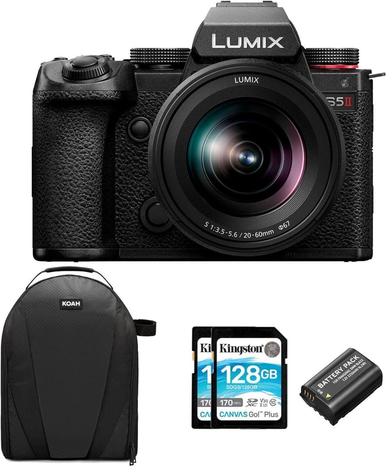 Main image of Panasonic LUMIX S5II Hybrid 24.2MP FF Mirrorless Camera with 20-60mm Lens Bundle