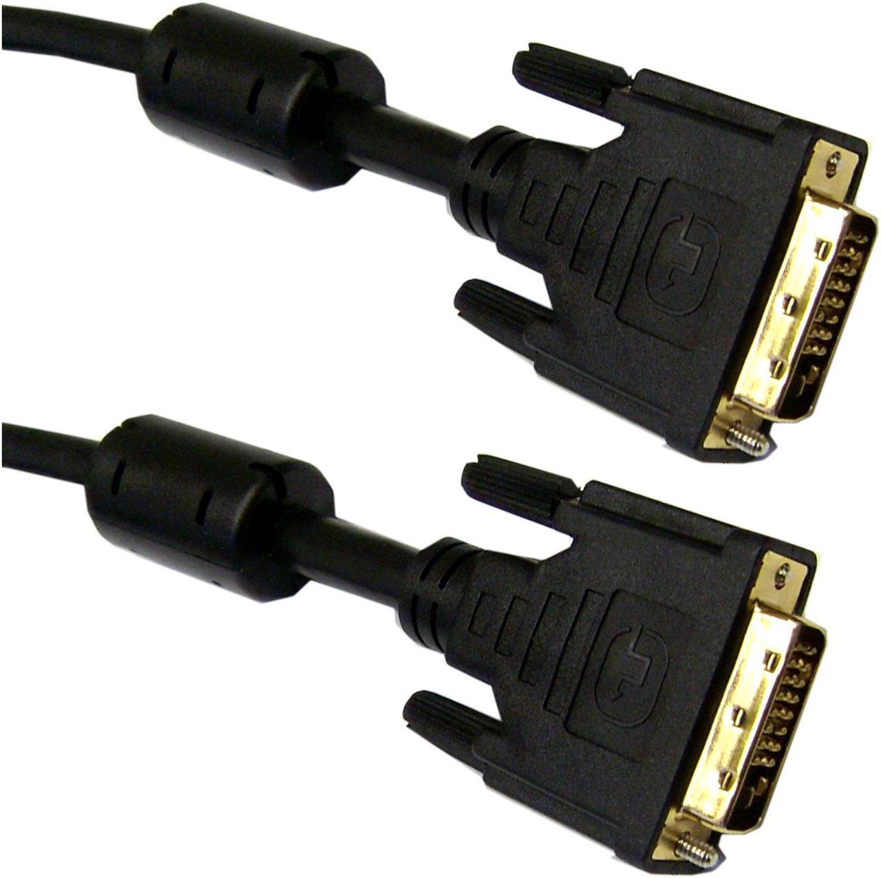 Alt view image 3 of 4 - Cable Wholesale DVI-D Dual Link Cable with Ferrite Bead DVI-D Male 1 meter (3.3 foot) - Black