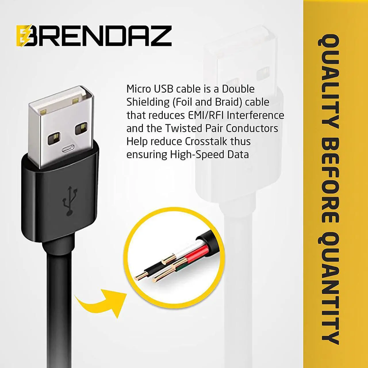 Alt view image 2 of 6 - BRENDAZ Compatible Canon Camera USB Cable for Canon EOS M50 Mirrorless, EOS 90D Cameras, USB 2.0 Cable Micro USB (6-Feet)