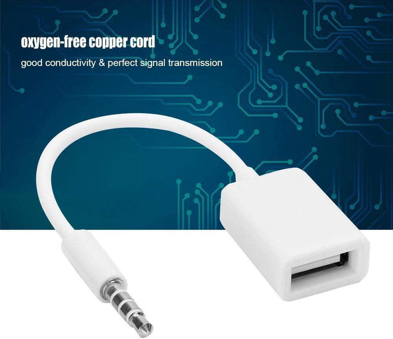 Alt view image 3 of 6 - USB to AUX Adapter 3.5mm Stereo Male Aux Audio Plug Jack to USB Female Adapter Cord Oxygen-Free Copper Converter Cable for Mobile Phone/CD Player/MP3/Computer/TV