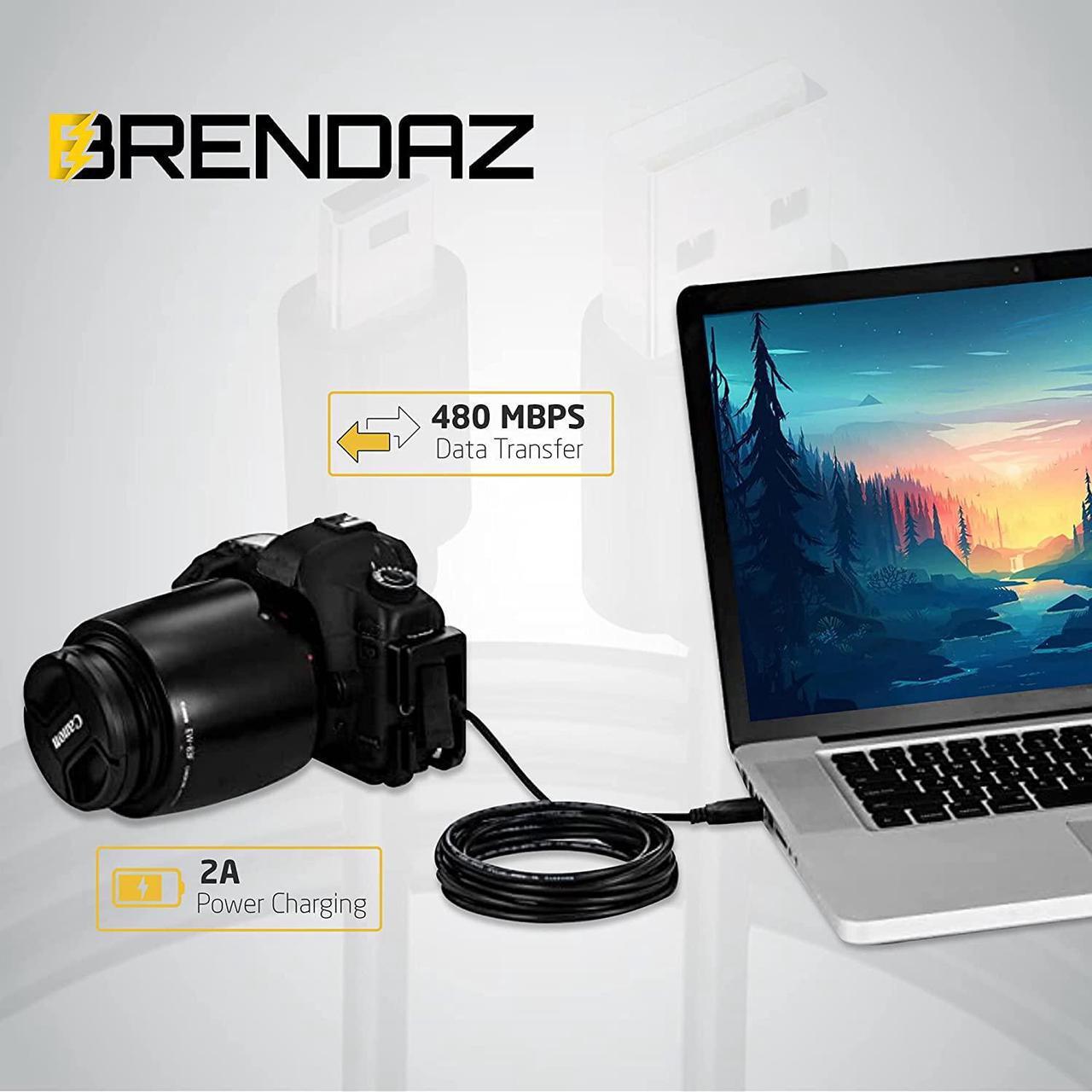 Alt view image 2 of 7 - BRENDAZ - Mini USB to Mini B Data Cable \u2013 Mini B Cable with Ultimate Data Sync & Charging Quality Compatible with PS3, Dash Cam, Digital Cameras, PDA, Scanners, etc. (3-Feet)