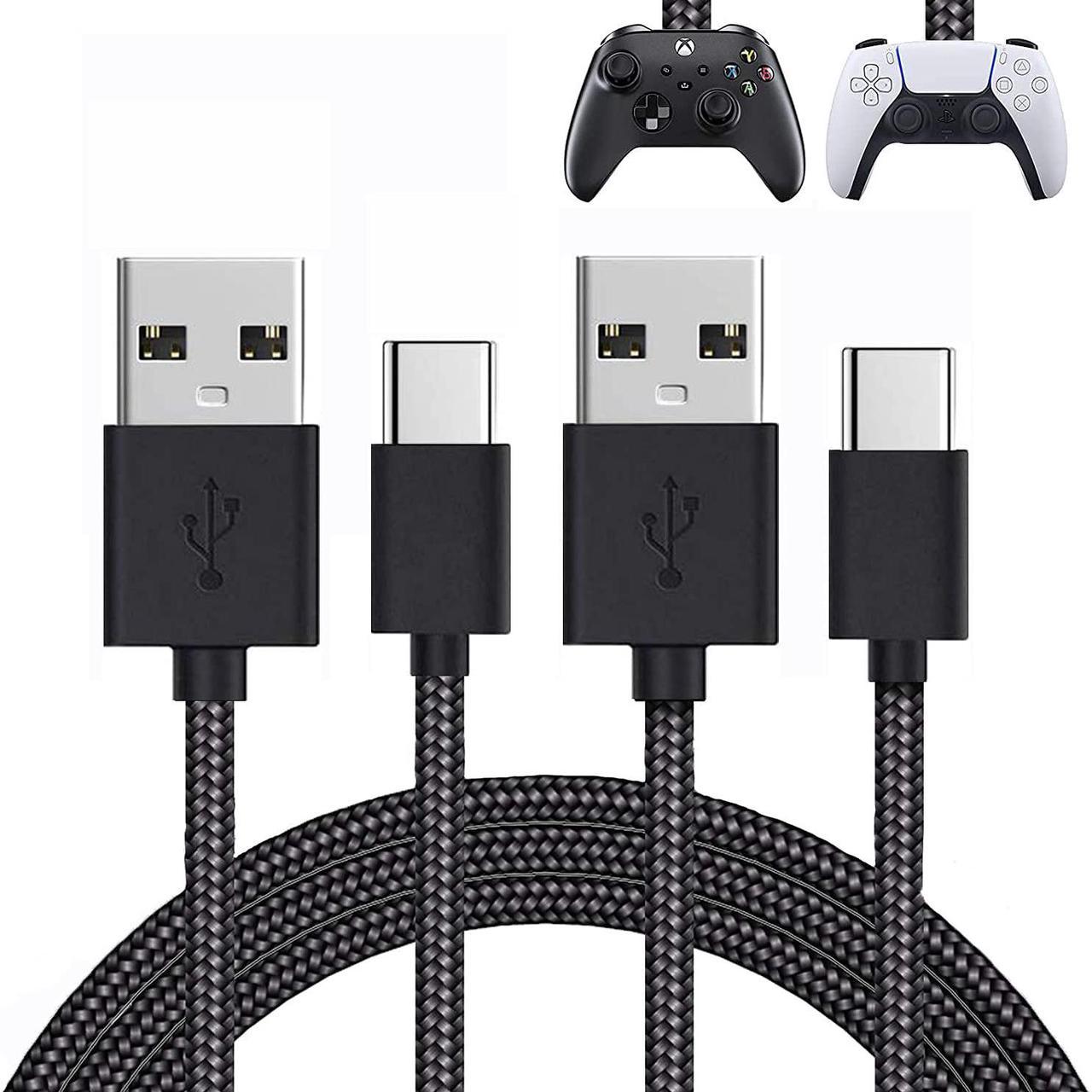 PS5 Controller Charger Cable 2Pack Braided PS5 Charger, 3FT USB C Fast Charging Cord for Playstation 5 PS5 Dual Sense, PS5 Controller/Xbox Series X/Xbox Series S Controlle, Replacement Type C Cord