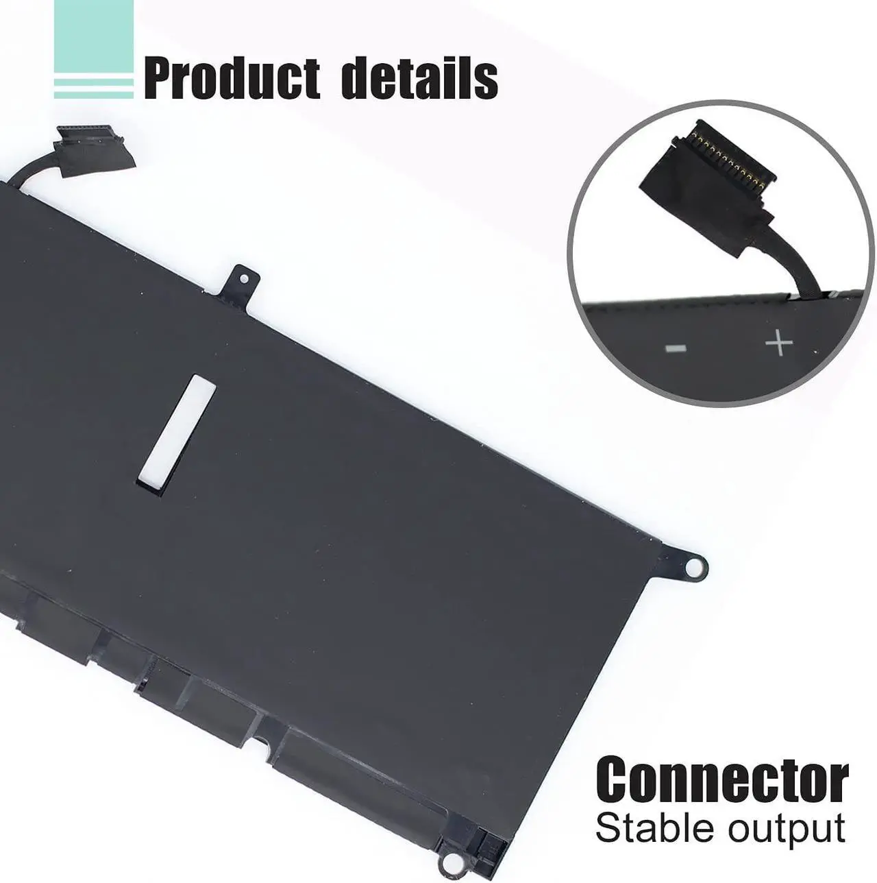 Alt view image 4 of 7 - BOWEIRUI DXGH8 Laptop Battery Replacement for Dell XPS 13 9370 9380 0H754V FHD 13-9370-D1705S Latitude 3301 Inspiron 5390 5391 7400 7490 Series G8VCF P82 (7.6V 52Wh 6500mAh)