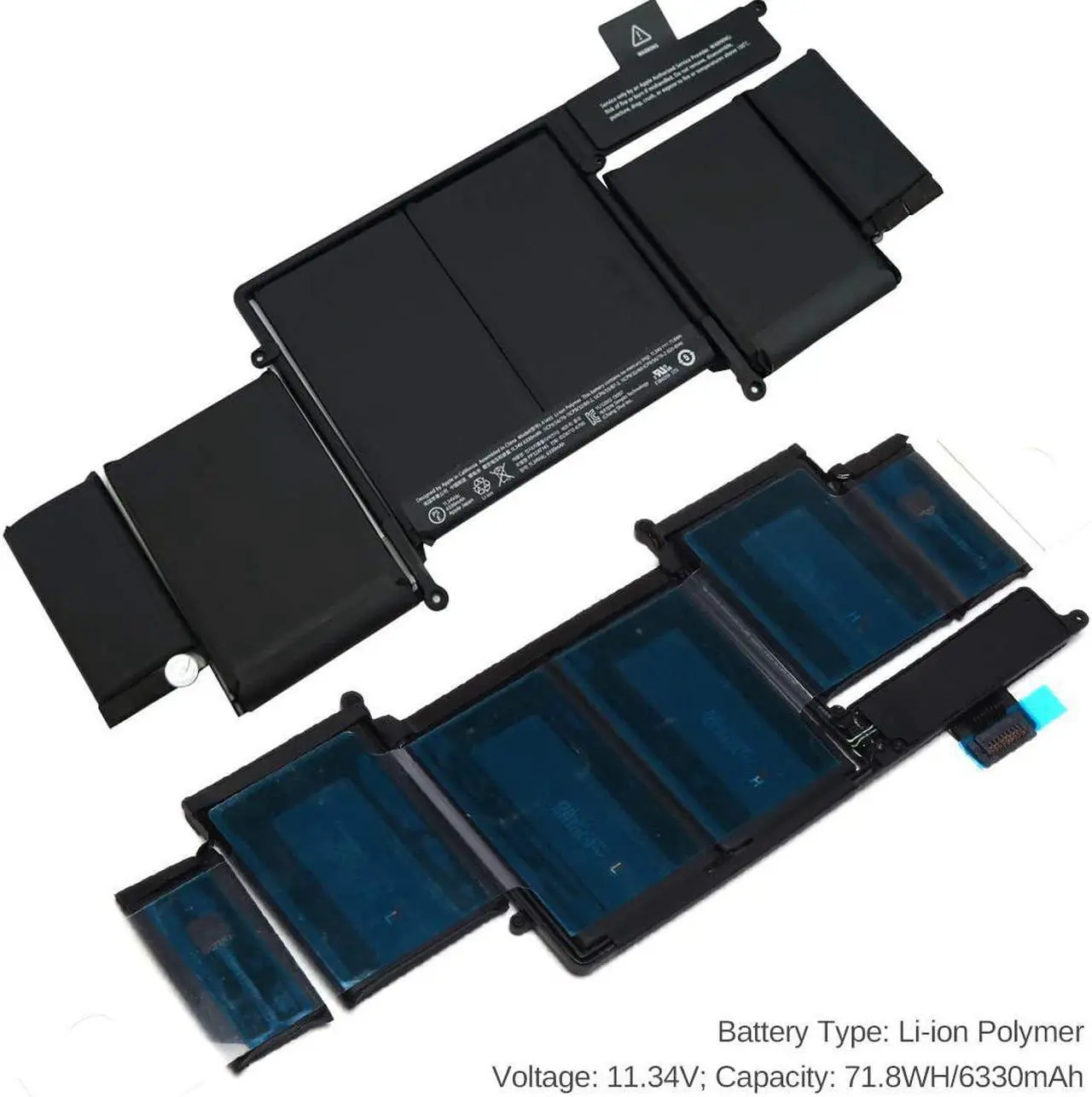 Alt view image 2 of 7 - 11.34V 71.8WH A1493 New Laptop Battery Replacement for MacBook Pro Retina 13 inch A1502 (Late 2013, Mid 2014 Version) ME864LL/A ME866LL/A 020-8148,fit to A1493 A1502