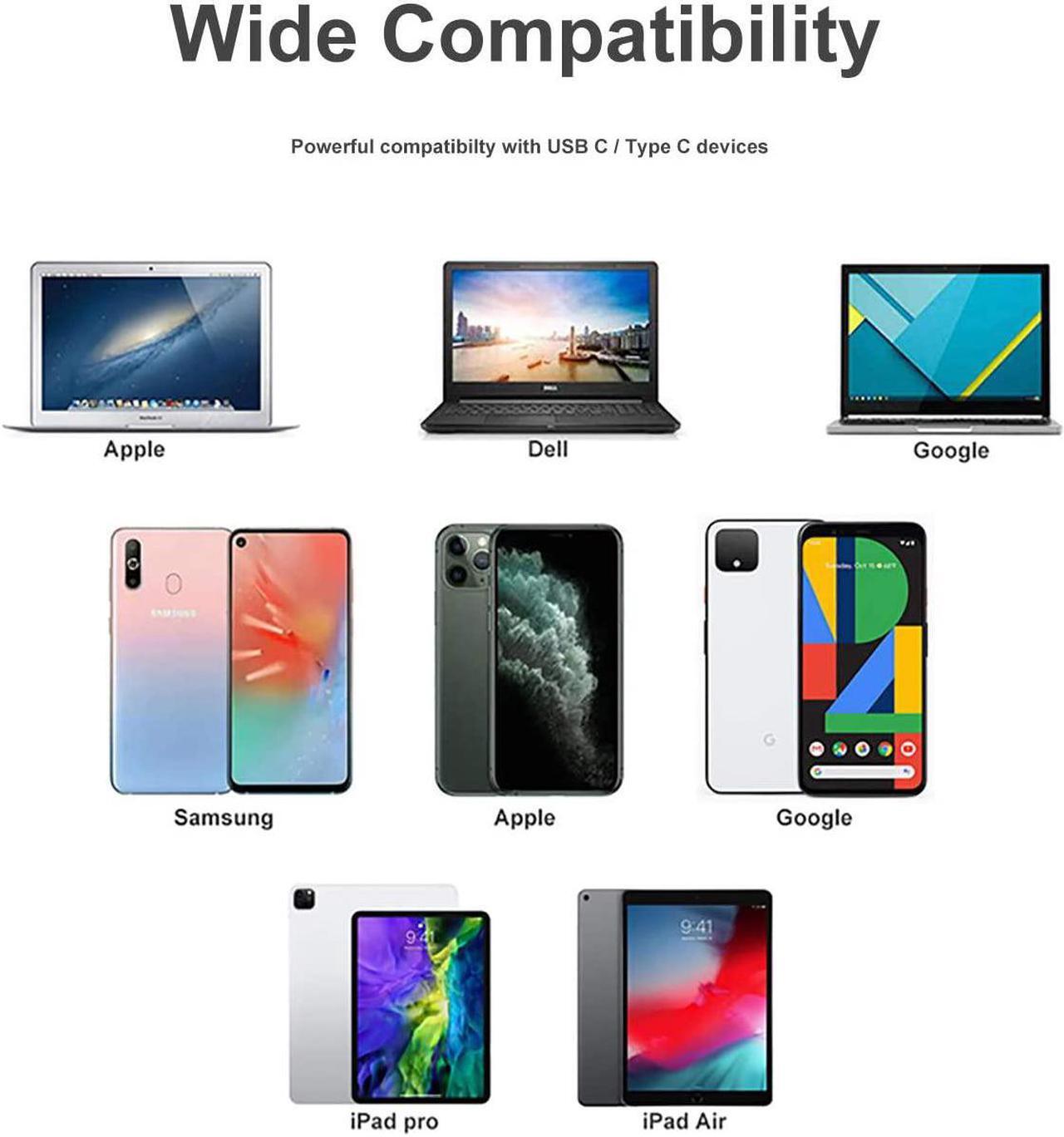 Alt view image 2 of 6 - Mac Charger 61W USB C Power Adapter Compatible with MacBook Pro 13 Inch 2020 2019 2018 2017 MacBook Air 13 Inch Include Cable