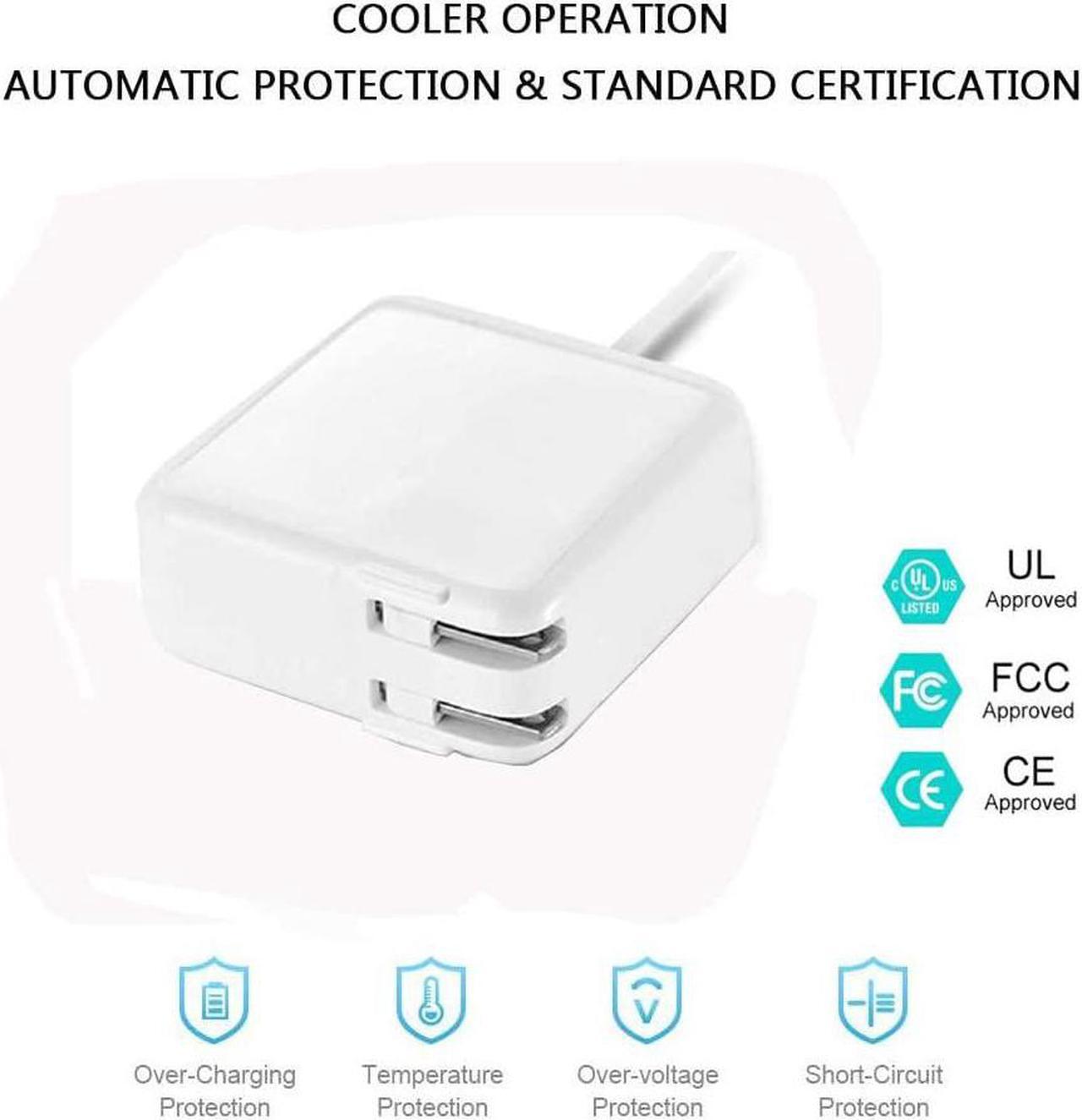 Alt view image 6 of 6 - Mac Charger 61W USB C Power Adapter Compatible with MacBook Pro 13 Inch 2020 2019 2018 2017 MacBook Air 13 Inch Include Cable