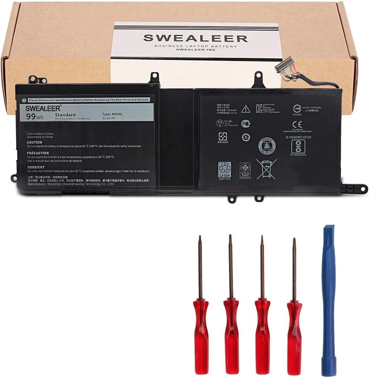 Main image of SWEALEER 9NJM1 Laptop Battery Compatible with Dell Alienware 15 R3 R4 17 R4 R5 Series Notebook MG2YH 0MG2YH 01D82 HF250 0546FF 44T2R[11.4V 99Wh 9NJM1]