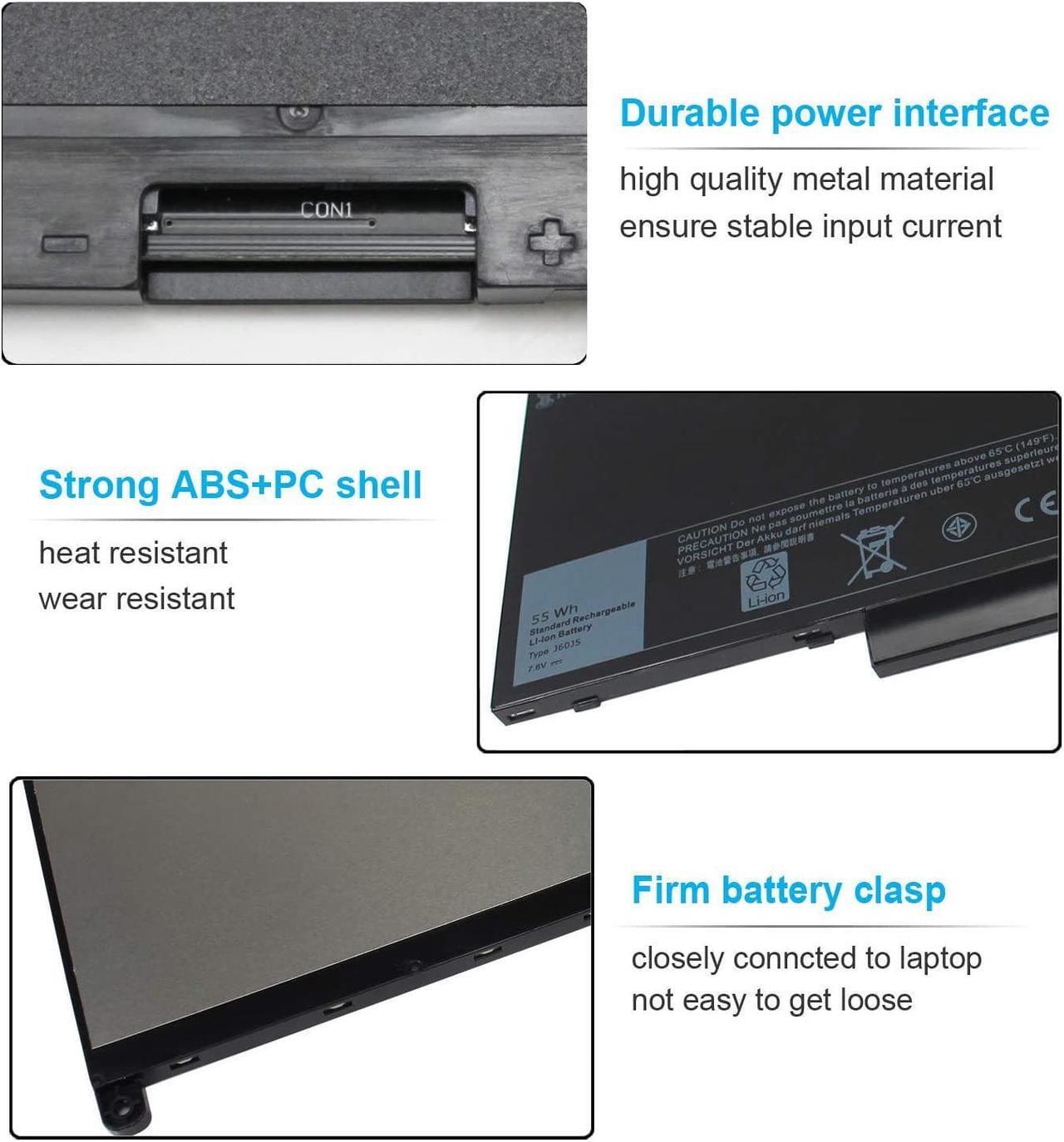 Alt view image 3 of 6 - 7.6V 55Wh J60J5 Battery Compatible with Dell Latitude E7470 E7270 7470 7270 451-BBSY 451-BBSX 451-BBSU WYWJ2 R1V85 MC34Y 242WD PDNM2 1W2Y2 GG4FM F1KTM NJJ2H 5F08V P61G001 P26S001 J6OJ5 Laptop Battery