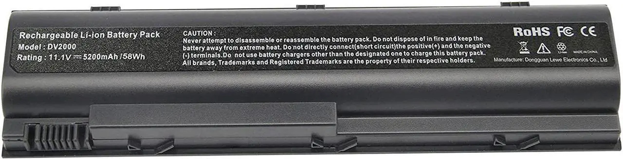 Alt view image 2 of 4 - AC Doctor INC 5200mAh Laptop Battery 367759-001 HSTNN-IB09 PF723A PM579A for HP Pavilion DV1000 DV1200 DV1400 DV4000 DV5000 ZE2000 Series 6 Cell New
