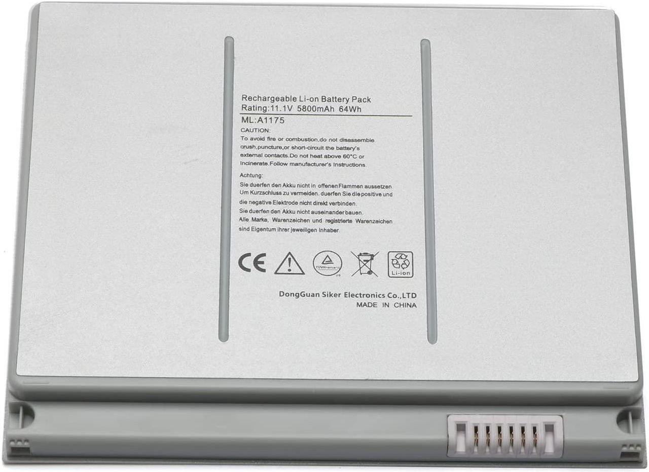Alt view image 2 of 4 - A1175 A1260 Laptop Battery for MacBook Pro 15 inch A1150 A1211 A1226 Compatible MA348G / A MA466LLA MA348J / A MB134XA MA463 MA464