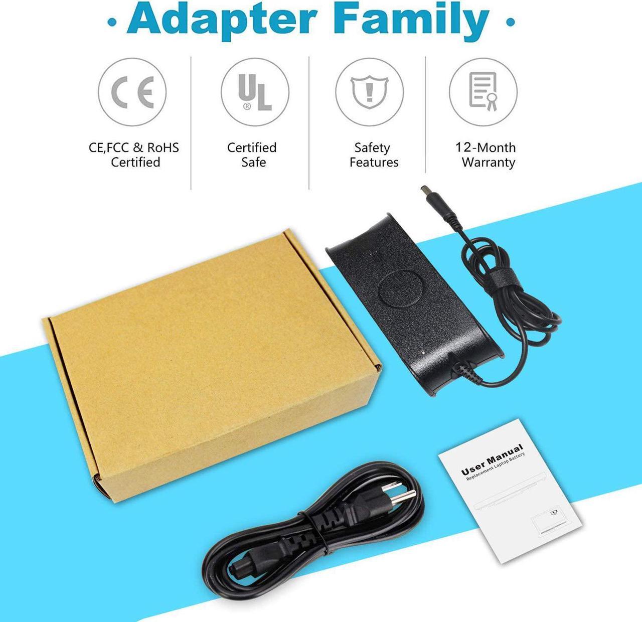 Alt view image 7 of 7 - 90W/65W Ac Adapter Laptop Charger Compatible with Dell Latitude E6230 E6330 E6400 E6420 E6430 E6440 E6500 E6520 E6530 E7240 E7440 Inspiron 14 15 17 14R 15R 17R 1520 1525 1545 3451 3520 3521