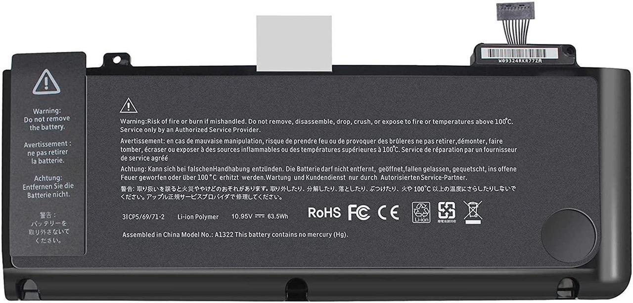 Main image of A1322 A1278 Laptop Battery Replacement for MacBook Pro 13 inch (2012 2011 2010 2009 Version),MB990*/A MB990LL/A MB990J/A 020-6547-A 661-5229 661-5557 MacBook Pro 13 inch MacBook Pro mid 2012 Battery