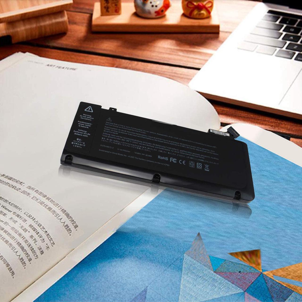 Alt view image 6 of 7 - A1322 A1278 Laptop Battery Replacement for MacBook Pro 13 inch (2012 2011 2010 2009 Version),MB990*/A MB990LL/A MB990J/A 020-6547-A 661-5229 661-5557 MacBook Pro 13 inch MacBook Pro mid 2012 Battery