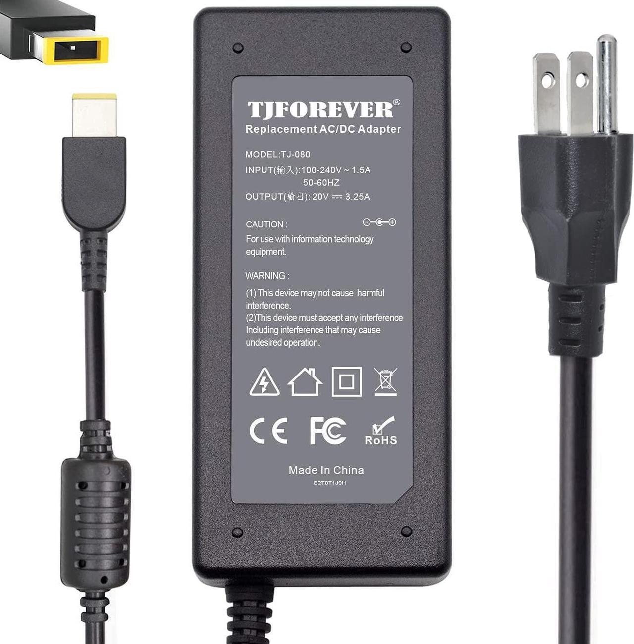 Main image of 65w?20v?3.25a?Ac?Adapter Laptop Charger Fit?for?Adlx45ncc3a Lenovo Thinkpad 11e E/T/X X1 Carbon G51-35 G50-45 G50-80 B50-80 B50-45 V330-15ikb Yoga 11e 720 Power Cord(Slim Tip)