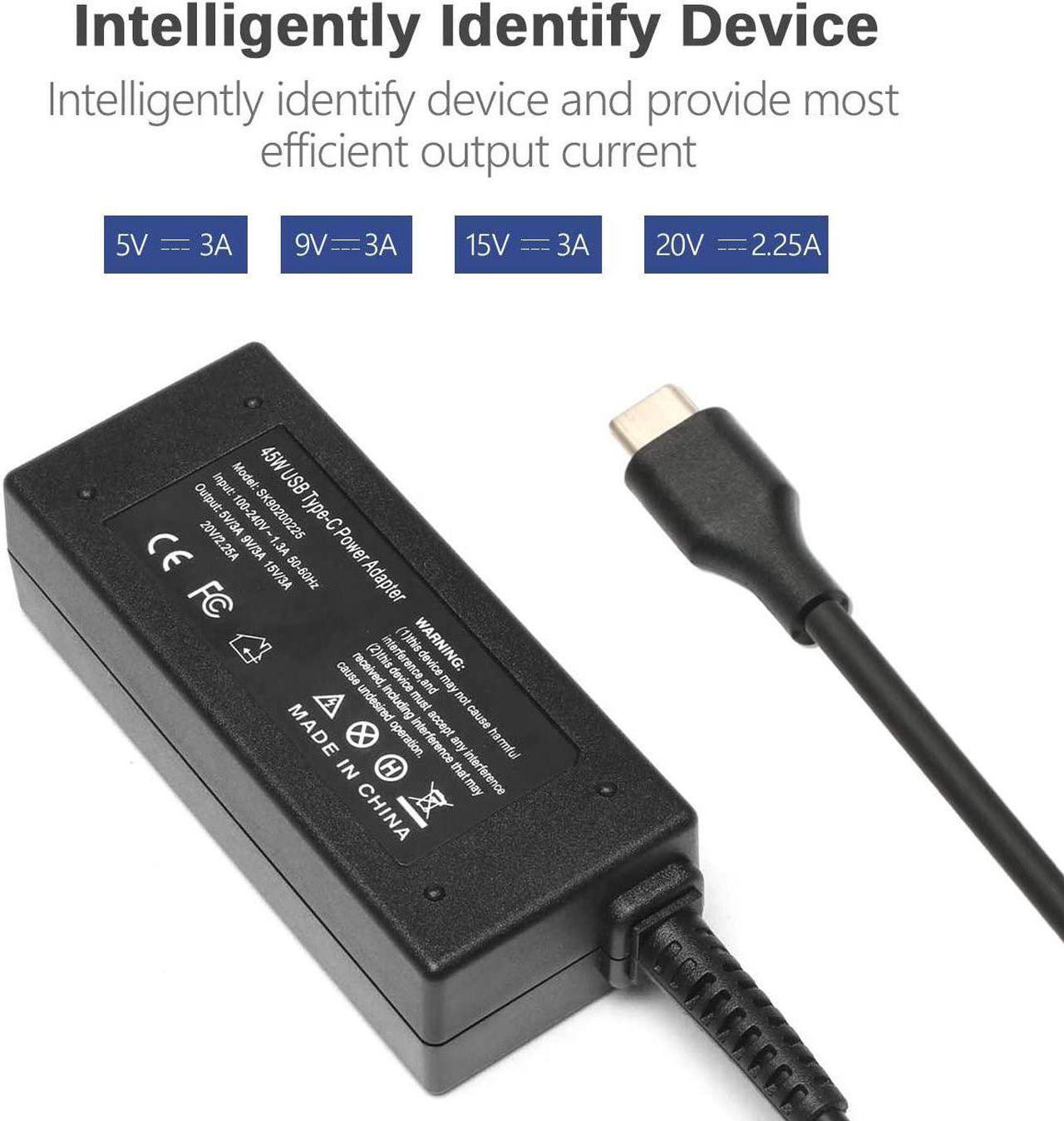 Alt view image 7 of 7 - USB-C Laptop Charger 45W for Acer Chromebook 315 311 CP311 CP315 CB311 CB315 Chromebook Spin 11 13 15 R13 713 714 715 C721 C732 C733 C933 N16Q14 N17Q5 N18Q1 N15Q13 Type C Charging Cord
