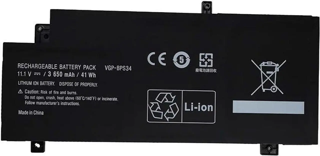 Main image of Batterymarket VGP-BPS34 Replacement Laptop Battery Compatible with Sony Vaio Fit 15 Touch Vgp-bps34 Vgp-bpl34 Svf15a1bcxs (11.1V 3650mAh)