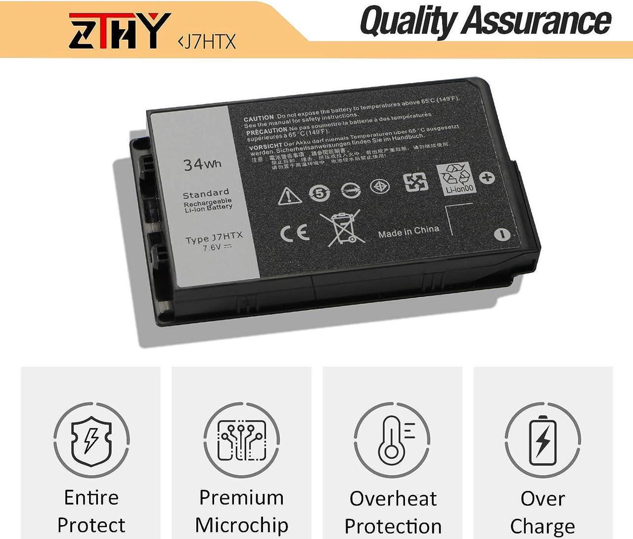 Alt view image 5 of 7 - ZTHY J7HTX 7XNTR Laptop Battery Replacement for Dell Latitude 7202 7212 7220 Rugged Extreme Tablet Series 02JT7D 2JT7D FH8RW J82G5 VW5Y4 451-BBOR 451-BCCO 451-BCDH 7.6V 34Wh 4342mAh