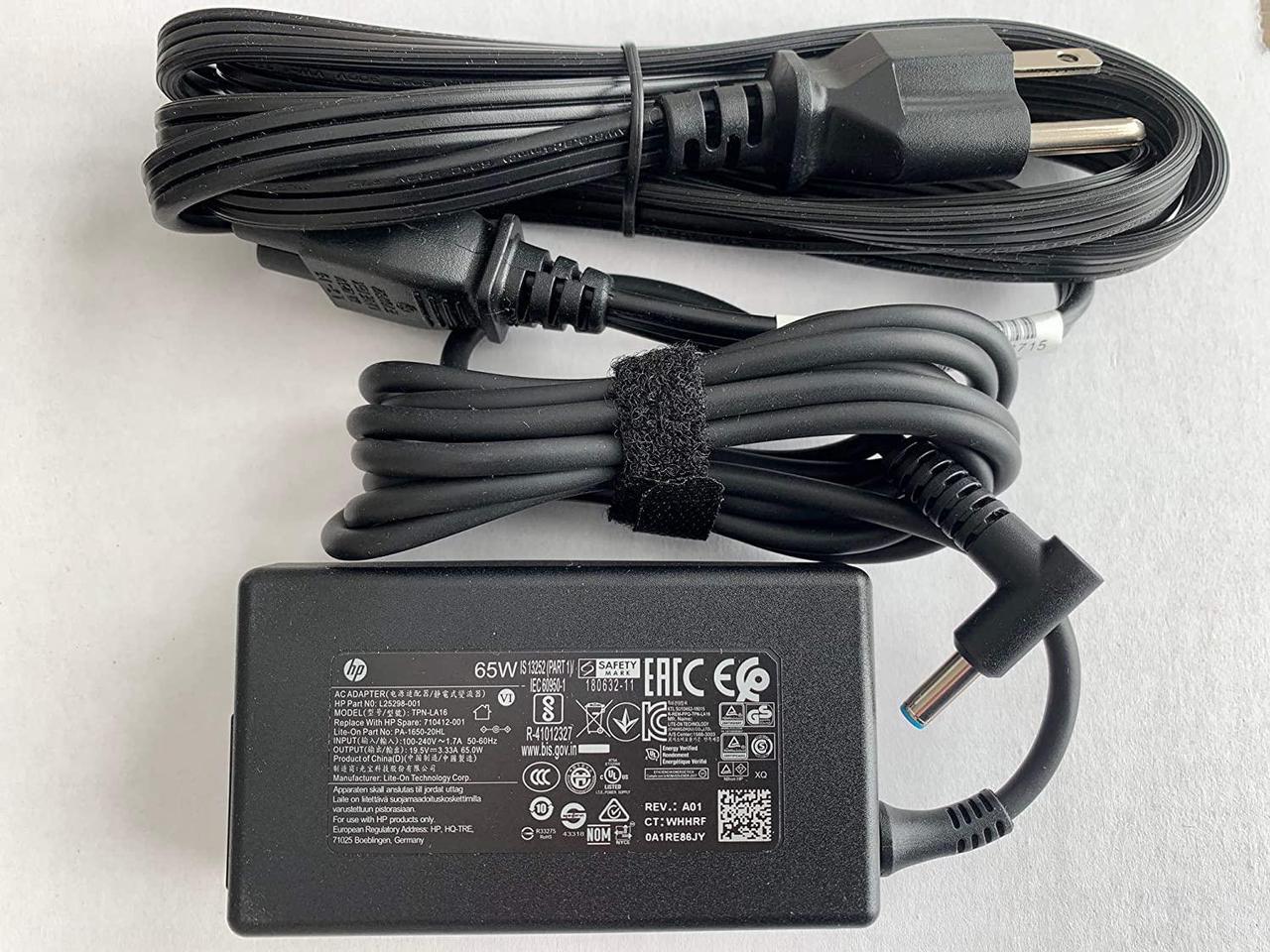 65W Blue tip AC Adapter for HP ELITEBOOK 840 G3 (V1H24UT, T6F46UT),HP 15-BS289WM, Compatible with P/N: 710412-001, PA-1650-20HL, TPN-LA16, L25298-001, 709985-002, 714657-001, 714159-001